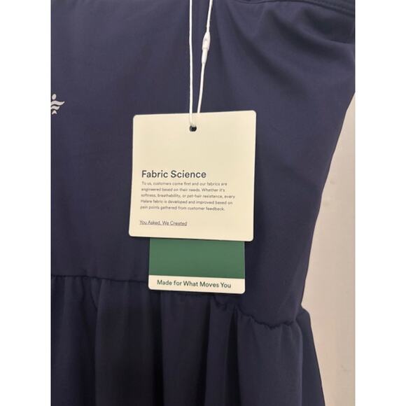 Halara Dress Breezeful High Low Flowy Midi Quick Dry Casual Navy Blue Small NWT - Picture 10 of 10